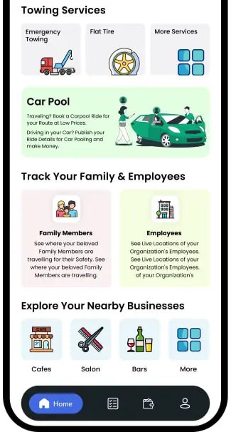 Ridey towing and family tracking preview