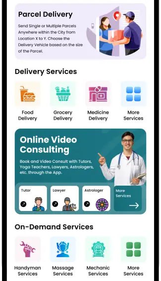 Ridey parcel delivery and consultation preview