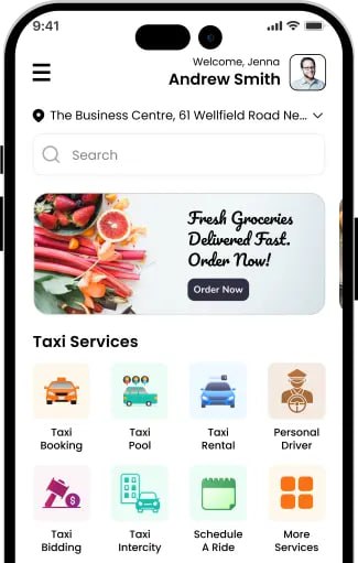 Ridey super app home screen preview